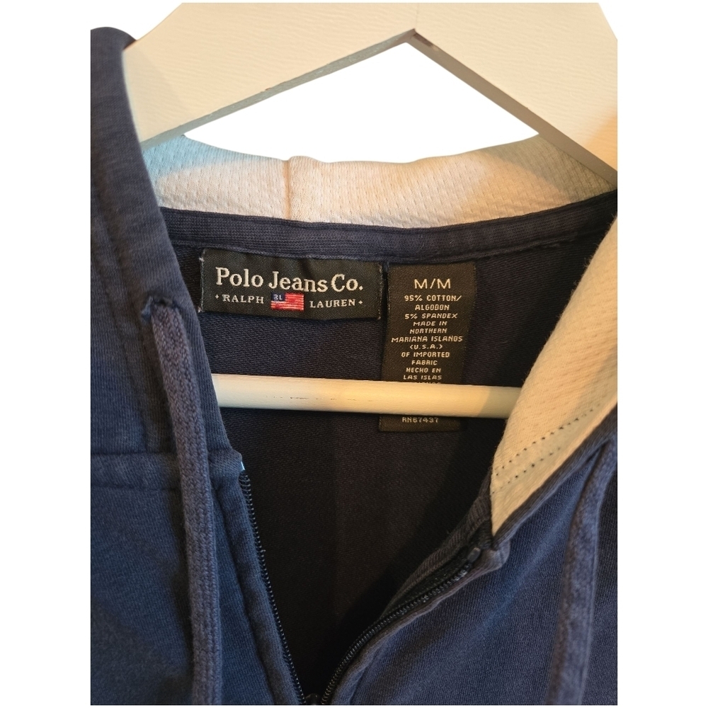Vintage Polo by Ralph Lauren Blue Zip-Up Jacket - Picture 4 of 6